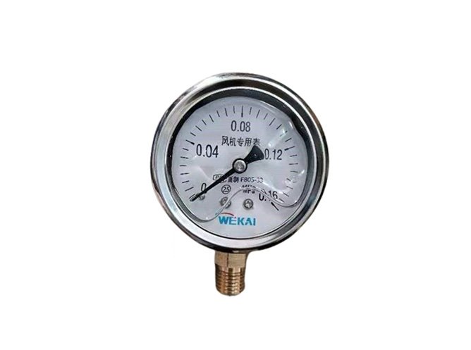 Roots blower pressure gauge